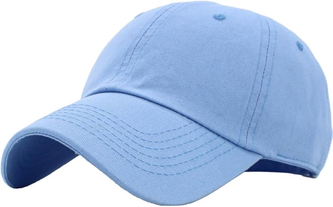KBETHOS Classic Unisex Cotton Adjustable Low Crown Baseball Cap – Plain Dad Hat