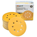 5-Inch 8-Hole Hook and Loop Sanding Discs 600-Grit Random Orbit Sandpaper by Aiyard