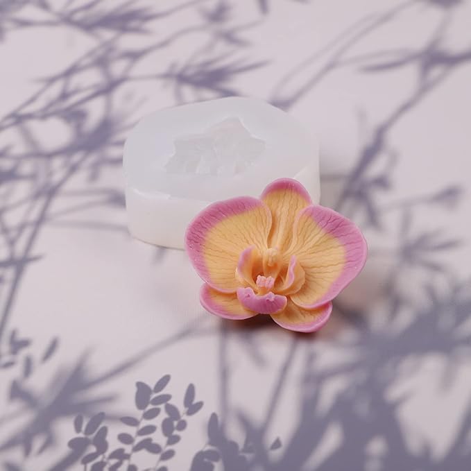 Cute Phalaenopsis Resin Mold Phalaenopsis Silicone Wave Spiral Candle Mold - Image 2