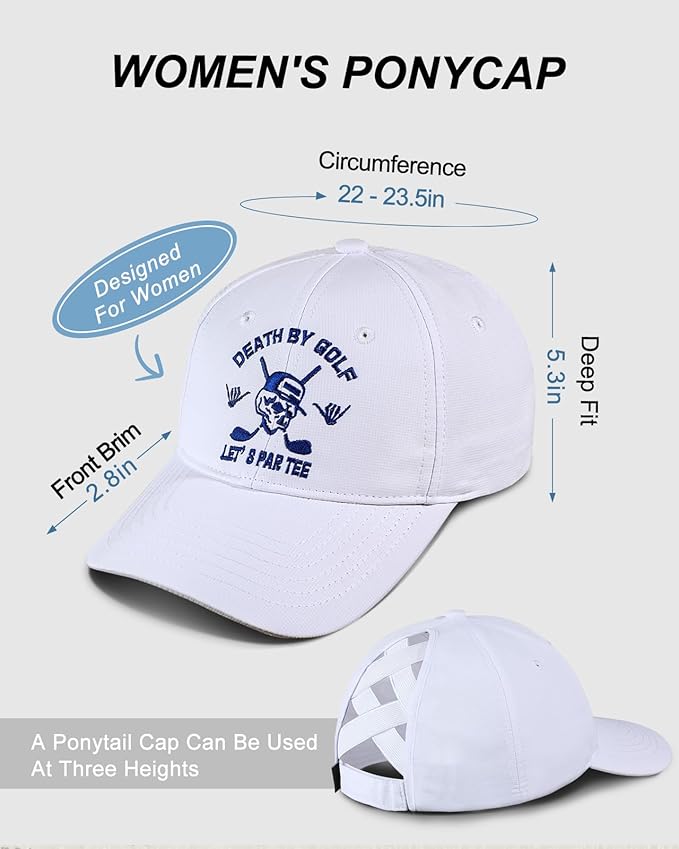 Flafens High Ponytail Hats for Women Baseball Caps - Cute Summer Adjustable Criss Cross Sports Running Pony Tail Hat Ladies