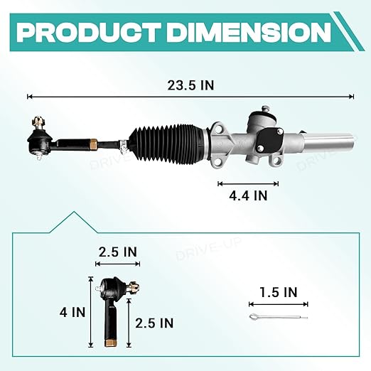 DRIVE UP EZGO TXT Steering Rack, EZGO Steering Box Assembly Fits TXT 2001-Up Gas and Electric Golf Carts, Replaces OEM 70964G01 70964G02 70602G01