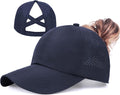 ZTL Women's High Ponytail Baseball Cap Performance Running Hat Quick Dry Mesh Sports Cap Unstructured Dad Trucker Hats