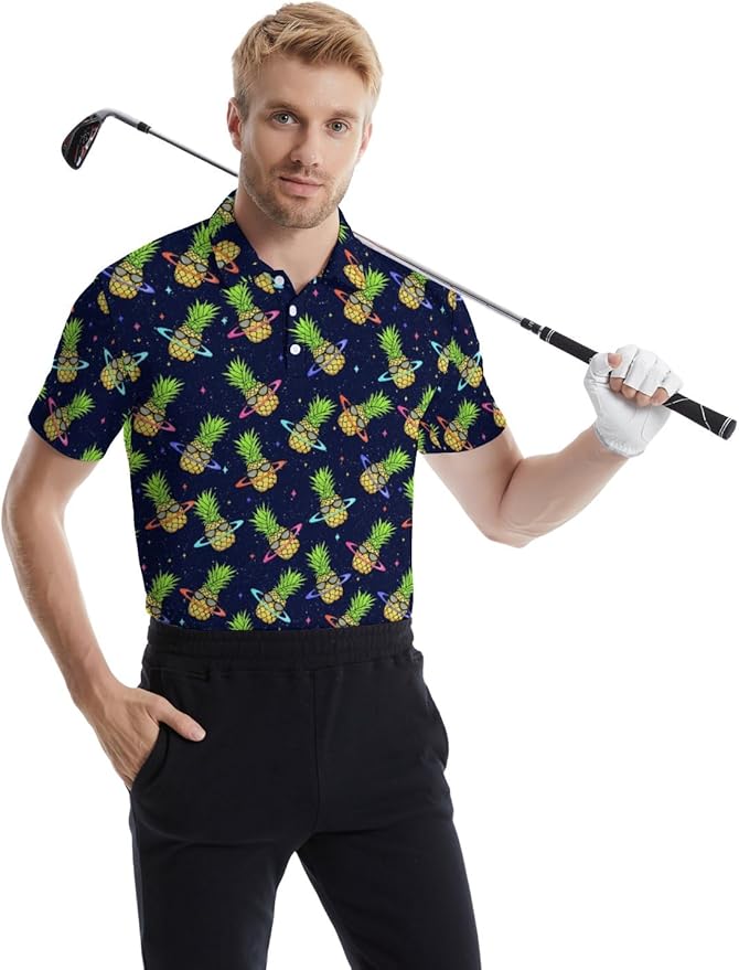 Mens Golf Shirts Golf Polo Shirts for Men Short Sleeve Polo Shirts Golf Gifts