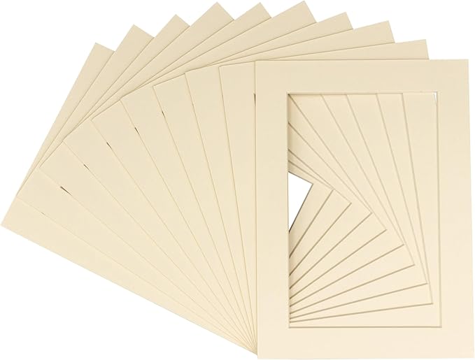 Pack of 25 Acid Free 8x10 Mats Bevel Cut by Poster+Palooza