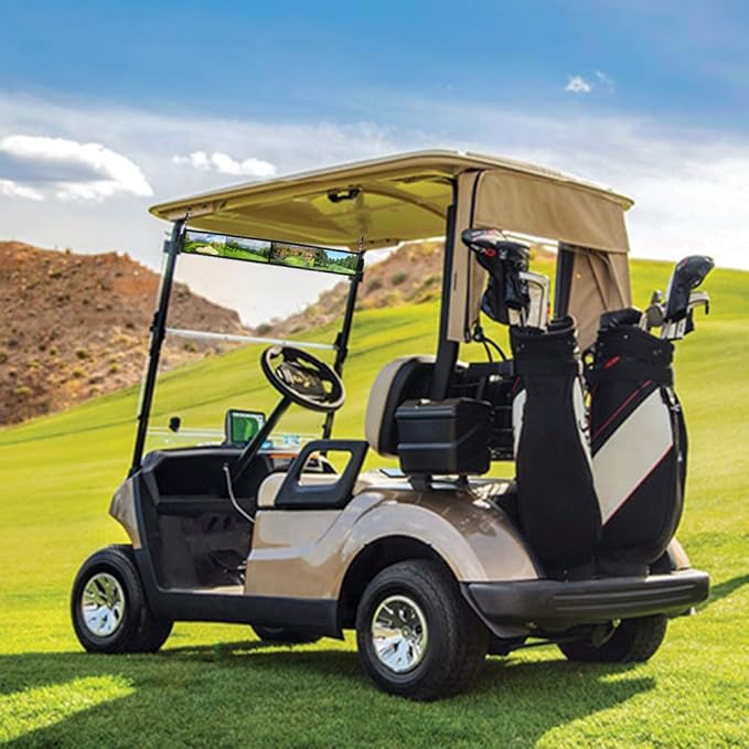 Golf Cart Mirror,Universal 4 Panel Mirror fits Golf Carts EZGO, Club CAR ，Yamaha（Rear View Mirror ）