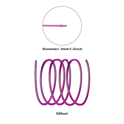 3mm Aluminum Craft Wire, 50 Feet 9 Gauge Bendable Anodized Metal Wire - Image 2