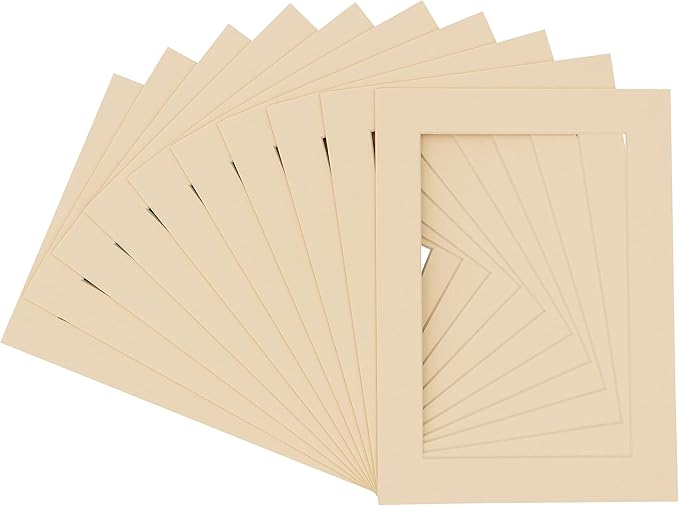 Pack of Ten 8x10 Mats Bevel Cut by Poster+Palooza