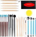 Clay Tools for Pottery Ceramic Sculpting, Yagugu 25Pcs Basic Wood Ceramics by Yagugu