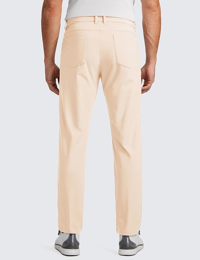 CRZ YOGA All Day Comfy 5-Pocket Golf Pants for Men - 28"/30"/32"/34" Quick Dry Lightweight Casual Work Stretch Trousers