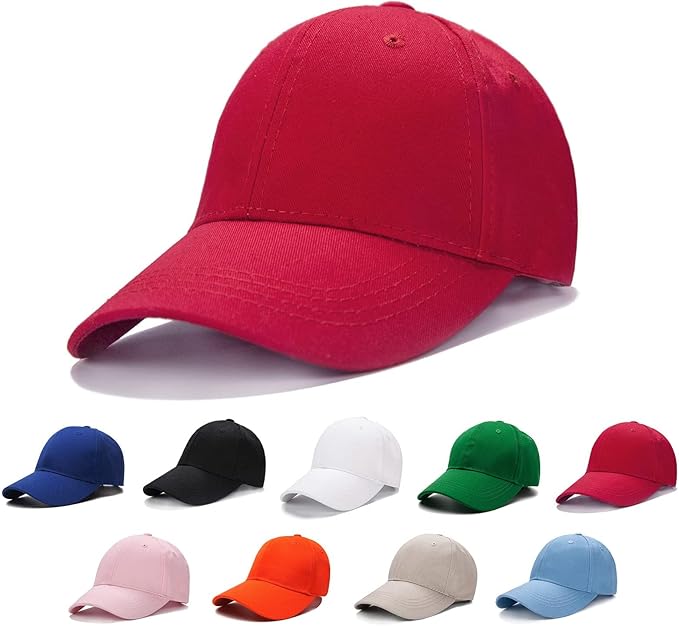 Edoneery Baseball Cap for Kids-Adjustable Washed Cotton Golf Toddler Hat for Boys & Girls