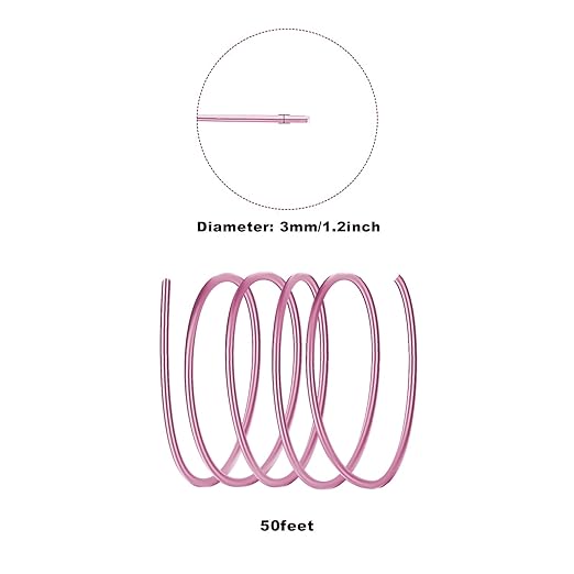 3mm Aluminum Craft Wire, 50 Feet 9 Gauge Bendable Anodized Metal Wire - Image 2