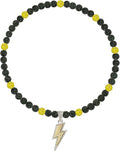 Baseball Necklace for Men 16/18/20 Inch Bling Ice Collection Lightning Bolt Pendant Necklace for Women Rhinestone Clay Beaded Discoball Accessories Gifts for Baseball Team Players Lovers