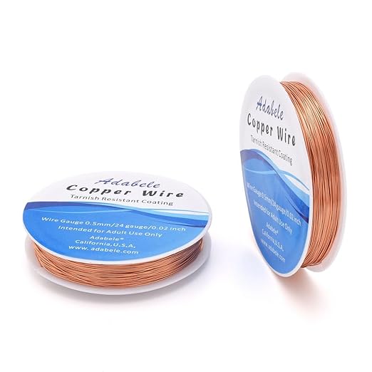 Adabele 147 Feet Premium Tarnish Resistant Round Bare Raw Jewelry Copper Wire - Image 2