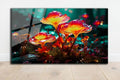 SpiritualHands Fantastic Mushrooms Glass Wall Art Oil Painting by SpiritualHands