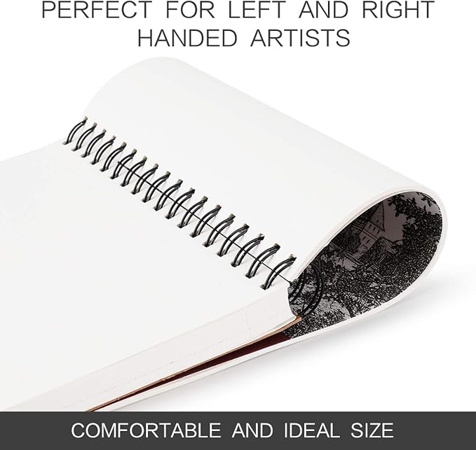 Bachmore Sketchpad 9X12 Inch, 100 Sheets of TOP Spiral Bound Sketch Book - Image 5