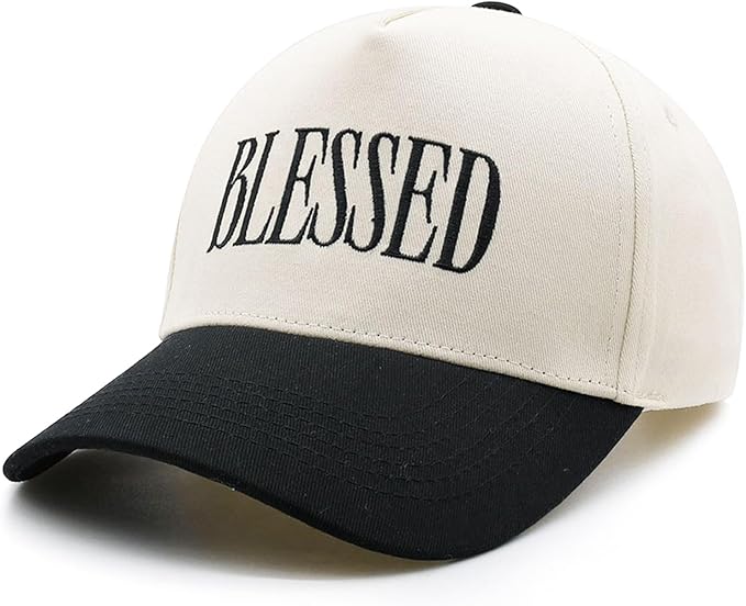 Blessed Trucker Hat, Vintage Embroidered Christian Baseball Caps for Men & Women, Trendy Religious/Birthday Gifts