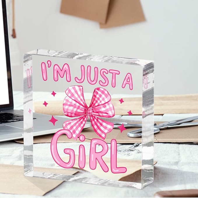 Positive Affirmation Gifts for Women Friends, Preppy Desk Decor Acrylic Sign - Image 4