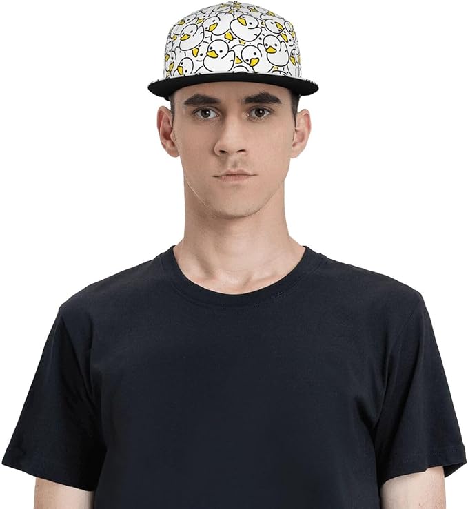 Fashion Snapback Hat for Men Women, Hip Hop Style Baseball Cap Flat Bill Hats Adjustable Trucker Sun Hat