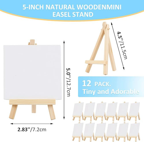 100 Pcs 5 Inch Mini Wood Display Easel, Small Wooden Easel Stand Art Craft - Image 2