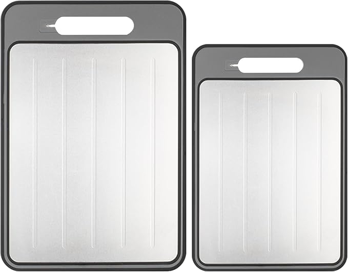 Cutting Board Double Sided, Large Size+Small Size, Food Grade Stainless steel by AOWBCGD