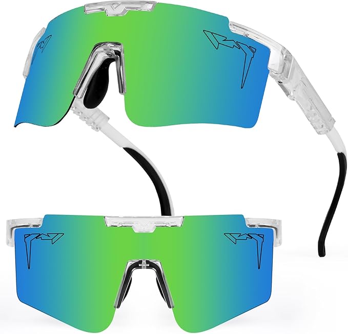 2-Sizes Kids Youth Baseball Sunglasses Men Women Vipers Sunglasses Softball Boys Girl True Polarization &UV Protection