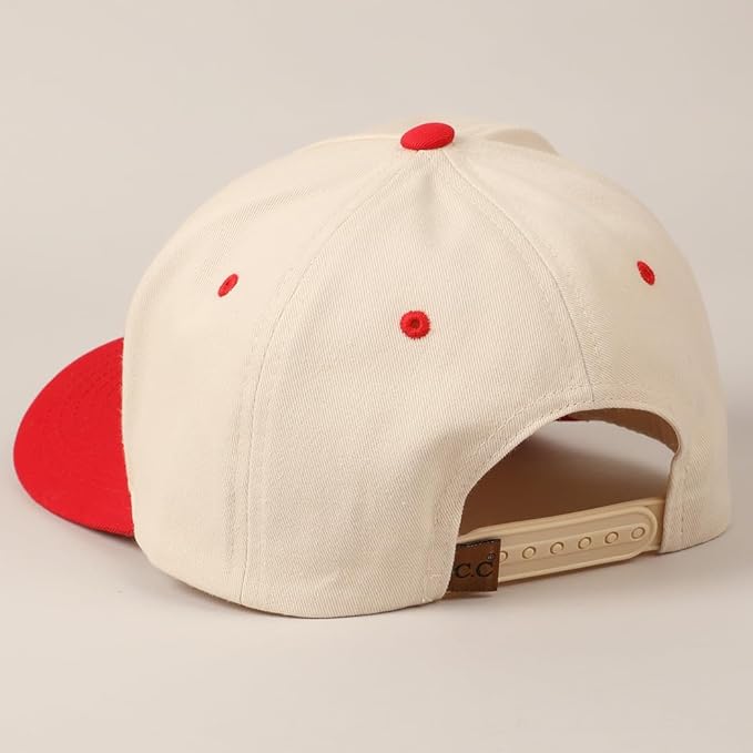 MIRMARU Two-Tone Vintage Canvas Trucker Hats for Men & Women, Adjustable Size Baseball Caps with Trendy Embroidered Design