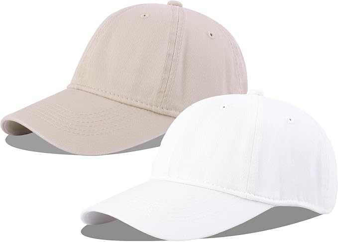 LANGZHEN Unisex Baseball Cap 100% Cotton Fits Men Women Washed Denim Adjustable Dad Hat