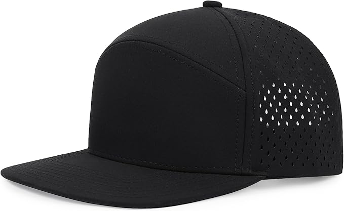 Quick Dry Baseball Cap Flat Brim Snapback Hat Sun and Rain Protection Golf Hat for Men Women