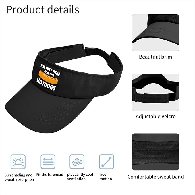 I'm JUST HERE for The Hotdogs Hats for Men Baseball Caps Trendy Washed Workout Hats Light Weight