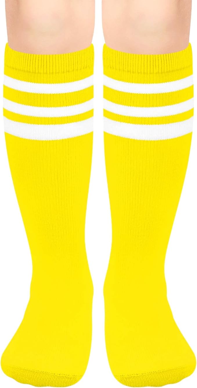Olreco 1 Pack Toddler Kids Youth Soccer Socks Girls Boys Baseball Socks Youth Knee High Softball Football Accessories Cotton