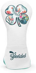 Golf Club Covers White Lucky Clover Golf Head Covers Driver Covers Fariway Wood Headcover Hybrid Covers Leather Golf Headcover with Number Tag for All Brand