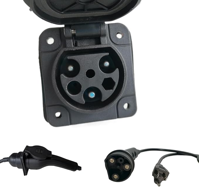 JOEEGO Charging Power Cord Assembly Compatible with Evolution EV Golf Carts, UL Listed, Replaces OEM# 2.04.0620 (Black 16.4ft)