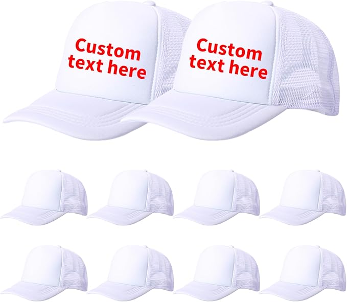 10 Pack of Blank Trucker Hat Bulk Men and Women Hats Bulk DIY Graffiti Mesh Hat Hot Stamping Hats