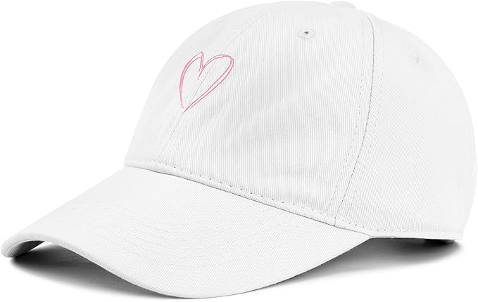 Zando 2026 Trendy Heart Baseball Caps for Women Men Girls Dad Adjustable Cute Cotton Trucker Hat for Casual Travel Sports