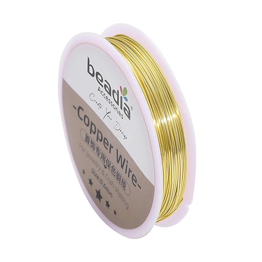 Gold Copper Wire 0.6mm Bead Cord by Beadia
