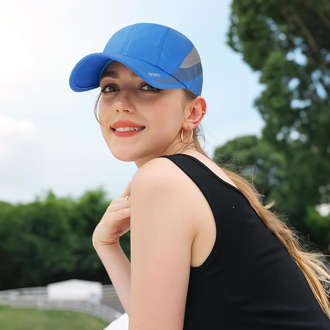 Running Hat Mesh Baseball Cap Unstructured Sports Cap Outdoors Sun Hat for Men Women