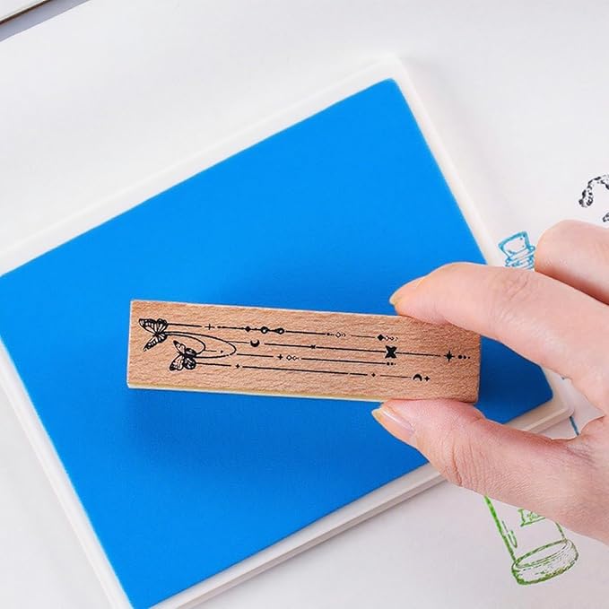 GTLZLZ Large Ink Pad for Rubber Stamps, Fingerprint Ink Pad for Paper, - Image 3