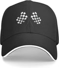 Waldeal Men's Baseball Caps Checkered Flags Race Car Flag Pole Adjustable Dad Hat