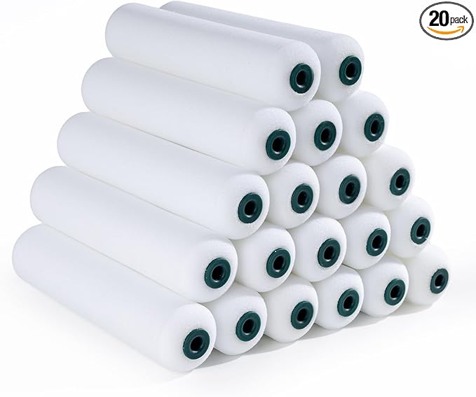 Foam Paint Roller, 20 Pack, 6 Inch Mini Paint Roller Covers, High Density Foam by CoatProTwools