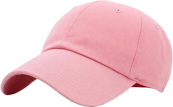 KBETHOS Classic Unisex Cotton Adjustable Low Crown Baseball Cap – Plain Dad Hat