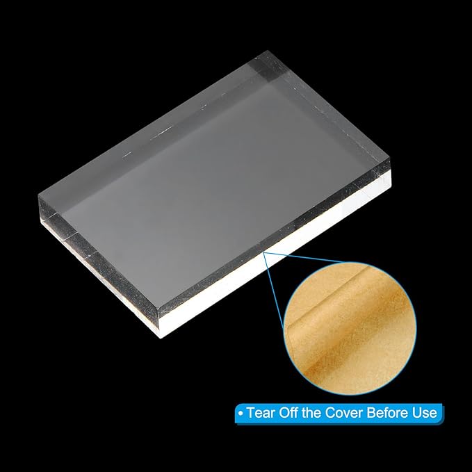 PATIKIL Acrylic Stamp Block, 1 Pack Clear Stamping Block - Image 3