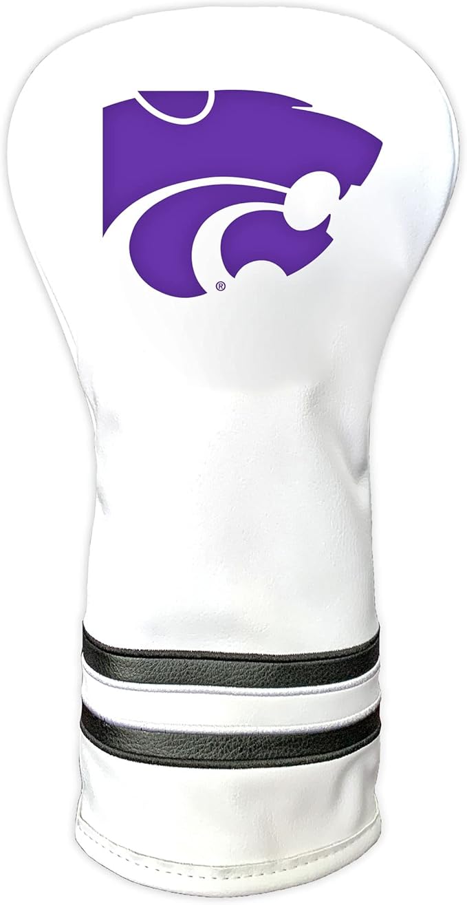 Team Golf NCAA White Vintage Driver Golf Club Headcover, Form Fitting Design, Retro Design