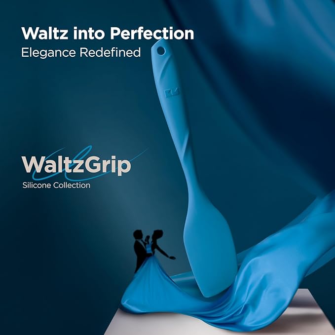 Kitchen Mama WaltzGrip Platinum Silicone Scraping Spatula: Heat Resistant - Image 2