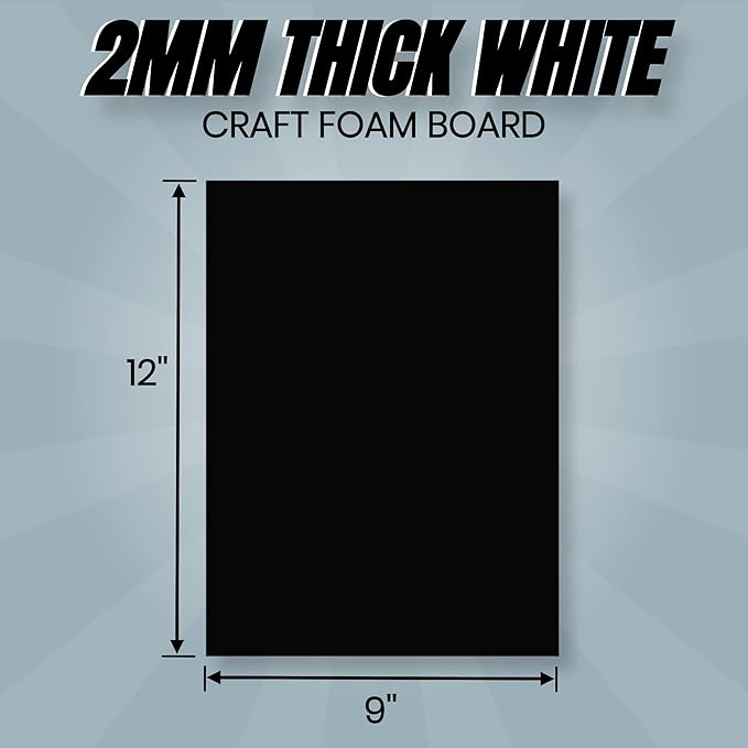 24 Ct Sheets Black EVA Cosplay Foam in 9” x 12’’ Sheets; High Density Thick - Image 3