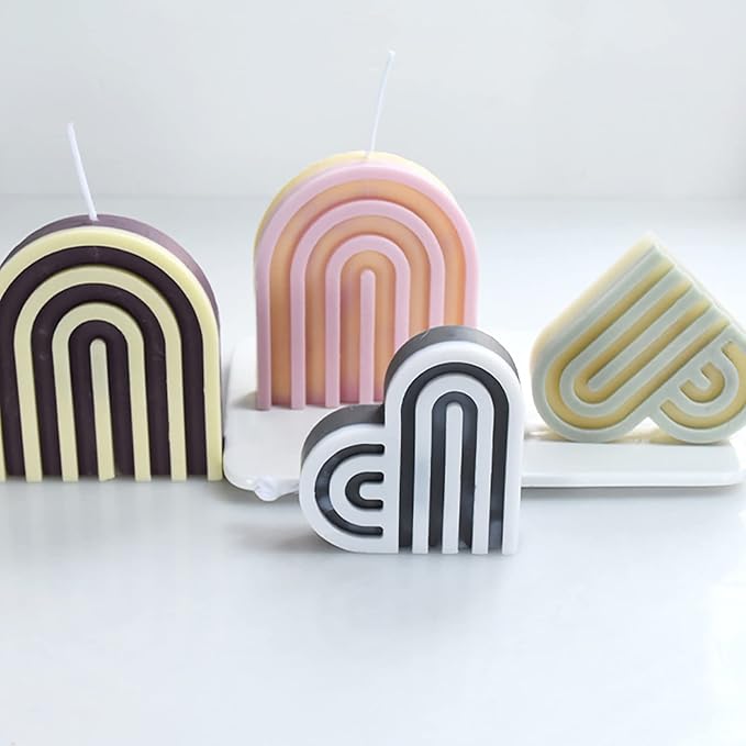 2 Pack Heart Shape Candle Molds - Image 5