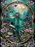 GOUOYANA Paint By Numbers Kit for Adults-Dragonfly and Flower Funny Canvas