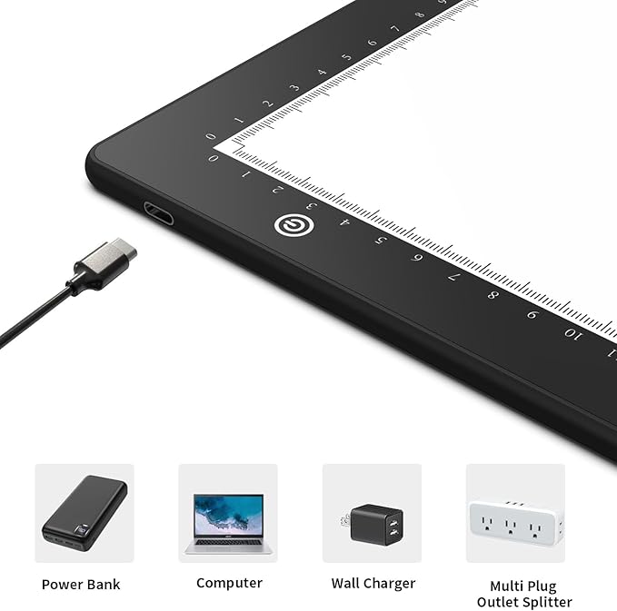 A4 Light Box for tracing, Ultra-Thin Magnetic led Light pad for Drawing - Image 5