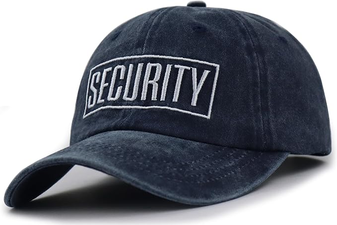 Security Hat for Men Women, Adjustable Embroidered Cotton Baseball Cap