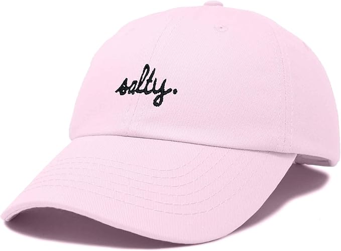 DALIX Salty Embroidered Cotton Beach Baseball Cap Adjustable Dad Hat Womens