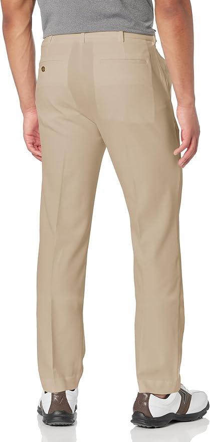 PGA Tour Men's Flat Front Golf Pant with Expandable Waistband
